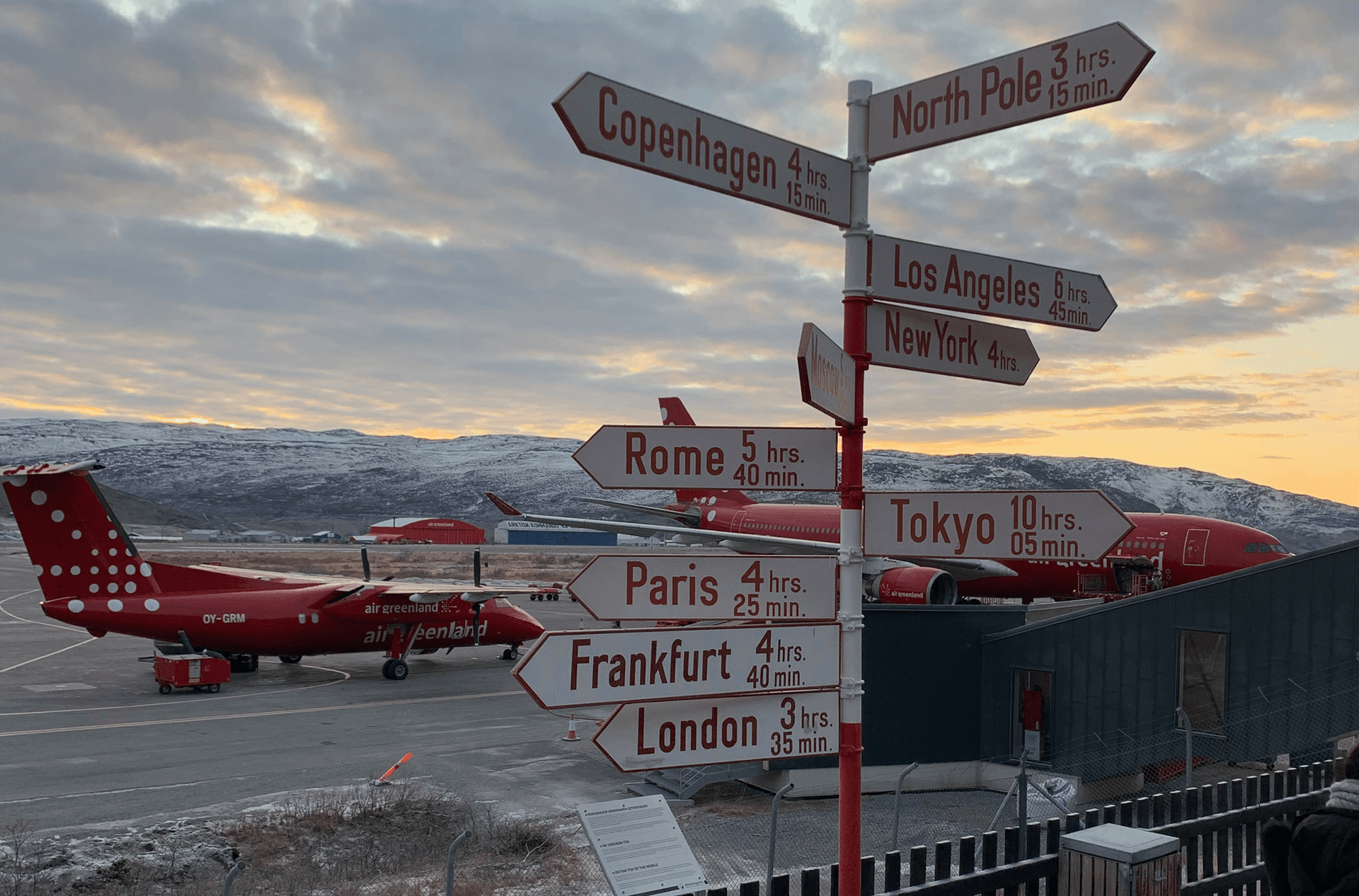 Global wayfinding at Kangerlussuaq airport, Greenland